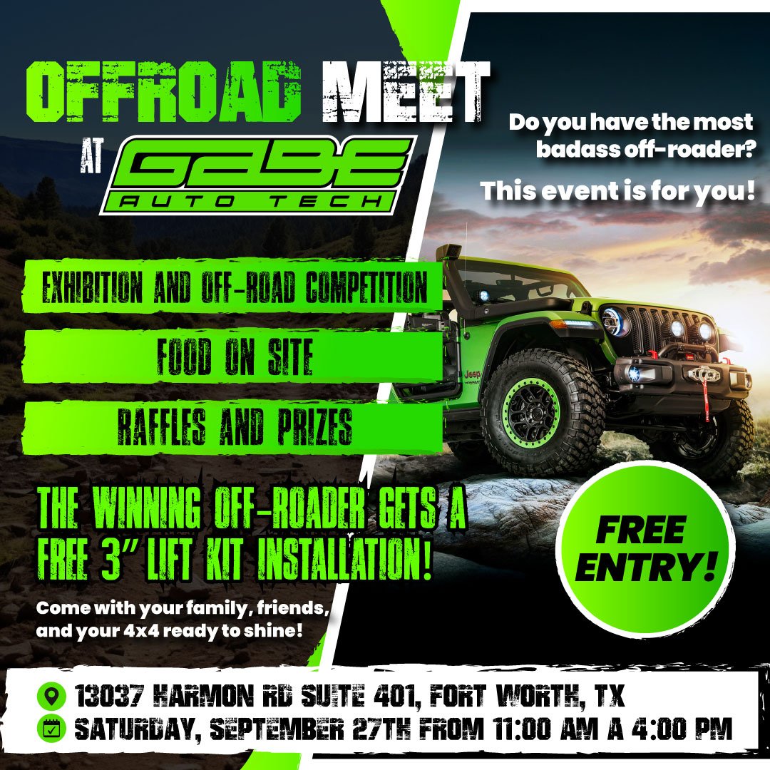 Offroad Meet – Gabe’s Auto Tech (FREE Registration) - Gabe'S Auto Tech